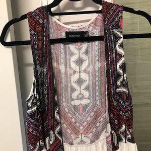 Mink pink full length vest